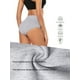thumbnail image 2 of Conjunto de 5 bragas básicas de talla grande para mujer, ropa interior suave de cintura alta lisa y elástica media, conjunto de cinco piezas, 2 of 5