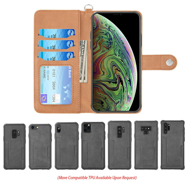 Luxury Genuine Leather Hard Ring Stand Case Cover For iPhone 12