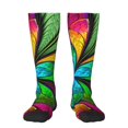 thumbnail image 1 of Fotbe Multicolored Beautiful Flower Calcetas Divertidas Estampadas para Hombre y Mujer, Calcetas de Algodón hasta la Rodilla para Caminar, Correr, Enfermería y Embarazo, 1 of 6