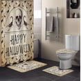 thumbnail image 3 of FMSHPON Happy Halloween 4 Piece Bathroom Set Shower Curtain Bath Rug Contour Mat and Toilet Lid Cover, 3 of 7