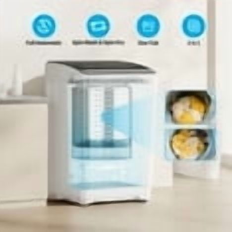 TABU Washer and Dryer Set, 17.6LBS Full Automatic Washing Machine & 13LBS Portable Dryer Combo (White)