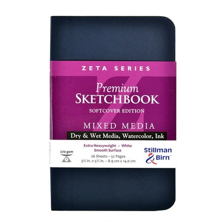 Zeta Series Softcover Sketchbook 3.5 in. x 5.5 in., portrait, 56 pages (pack of