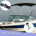 thumbnail image 2 of 2 PCS Adjustable Heavy Duty Bimini Top Straps,Marine Grade Double Snap Hook Strap+ Pad Eye Straps,28"~60" Stainless Steel Boat Awning Hardware Accessories, 2 of 7