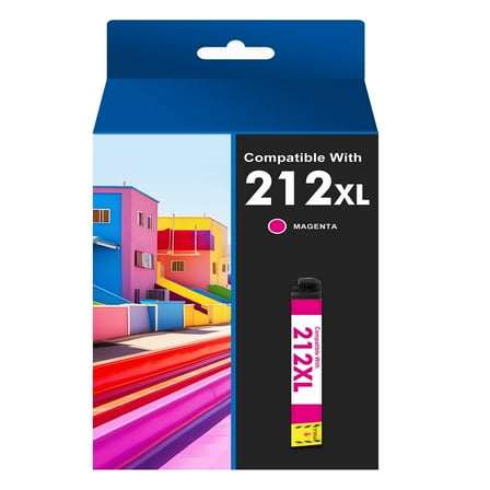 1 x Magenta 212XL Ink Cartridges Use With WorkForce WF-2850 WF-2830 Expression Home XP-4100 XP-4105 Compatible for Epson 212 212XL Printer Ink