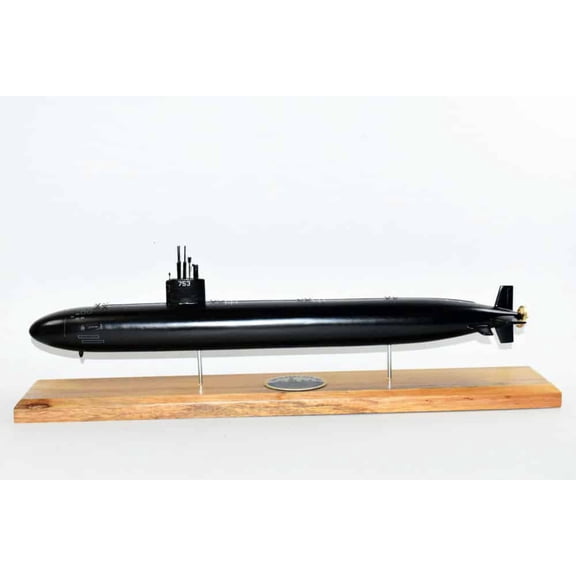 USS Albany SSN-753 (Black Hull) Submarine Model,Navy,Scale Model,Mahogany,20 inch,LA Class