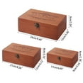 thumbnail image 4 of Vintage Wooden Storage Box with Hinged Lid Decorative Wood Makeup Case Holder, 4 of 9