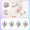 thumbnail image 2 of Lohuatrd 10 Pcs Nail Art Accessories Maple Leaf Shape Shiny Rhinestone 3D Reusable Stainless Lightweight Nail Jewelry Nail Beauty Ornaments, 2 of 8