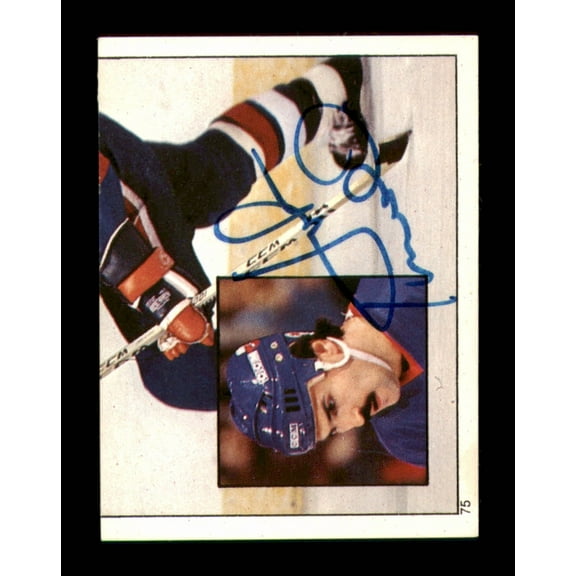 John Tonelli Autographed 1983-84 Topps Stickers Card #75 New York Islanders SKU #251493