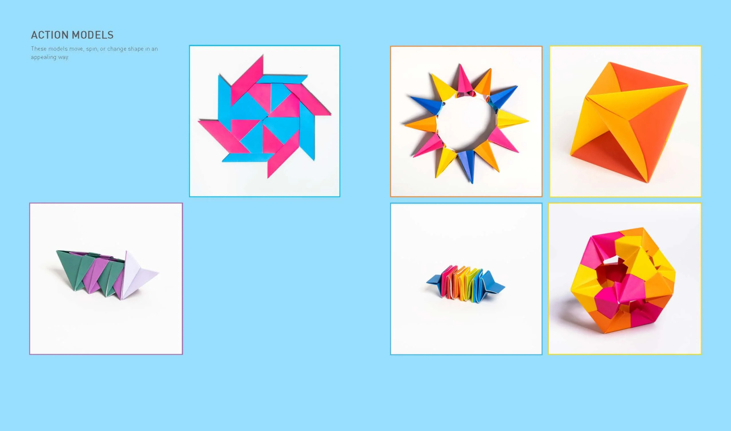 Modular Origami: 18 Colorful and Customizable Folded Paper Sculptures, (Paperback)
