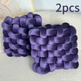 thumbnail image 2 of Set of Golden Velvet Hand-Knotted Square Decorative Pillows, Suitable for Living Room Bay Window Bedroom Office Sofa Chair and Bed, 2 of 17