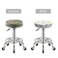 thumbnail image 5 of Xecao's Happy Easter Rabbit Print Stool Covers offer stylish, washable protection for PU round bar stools, perfect for home or commercial use., 5 of 7