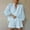 Sky Blue, variant on Sakmal Shorts and Top Women's Pajama Sets Pink Long Sleeve Leisure Cotton Loungewear Solid V Neck Pajamas for Women
