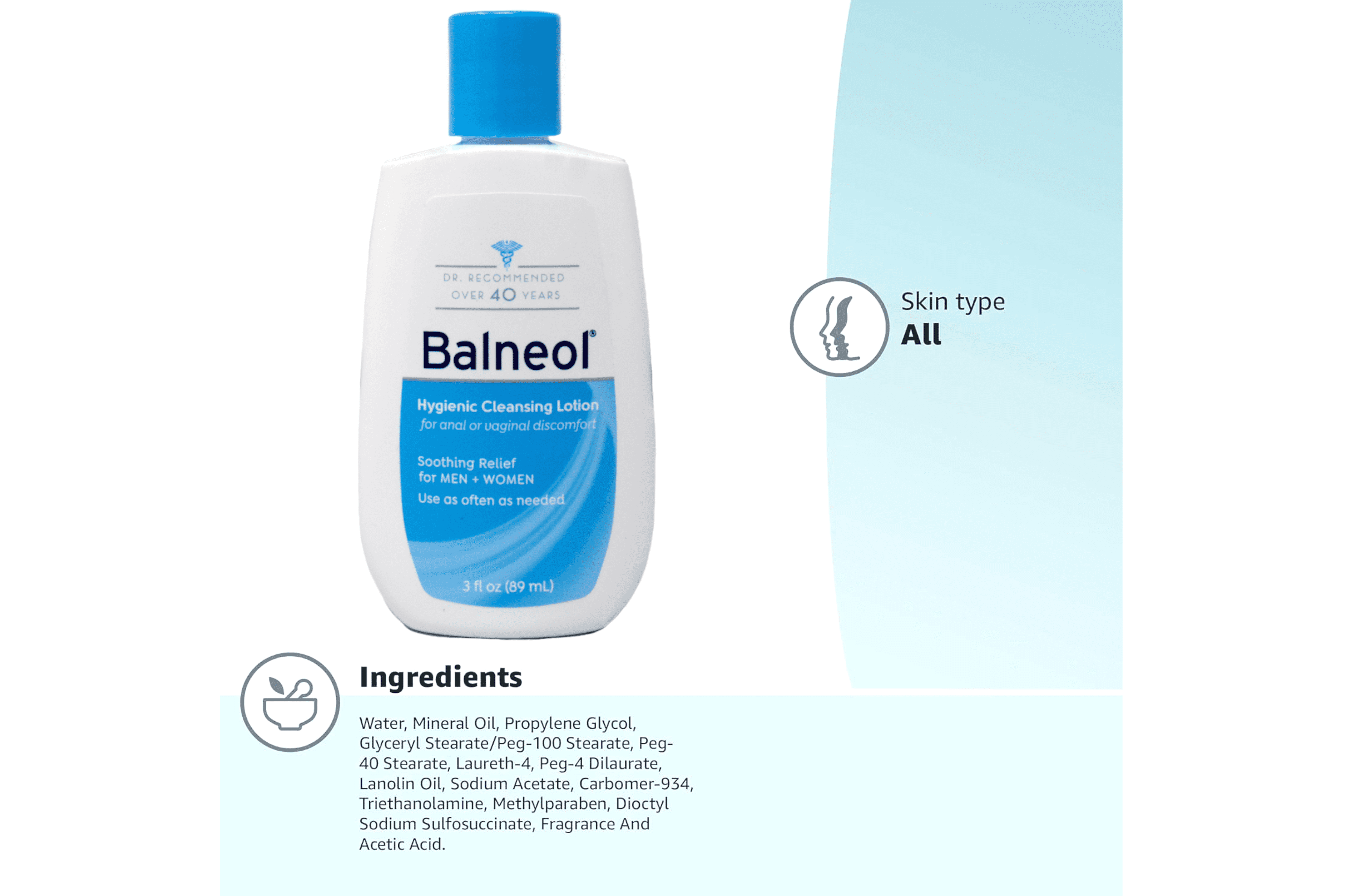 Balneol Hygienic Cleansing Lotion 3 oz (Pack of 8)