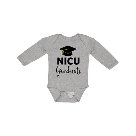

Inktastic NICU Graduate-Graduation Hat Gift Baby Boy or Baby Girl Long Sleeve Bodysuit