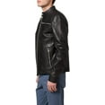 thumbnail image 2 of New Mens Leather Jacket Slim Fit Biker Motorcycle Genuine Black Leather Coat A815, 2 of 4