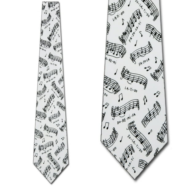 Three Rooker Do Re Mi Musical Notes Necktie Mens Tie