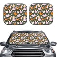 thumbnail image 2 of Naloa Roosters and Chicks 2 Piece Foldable Car Sun Shades, Car Windshield Sunshade, Front Window Sunshade for Car, Truck, SUV - Small, 2 of 7