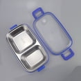 thumbnail image 5 of Stainless Steel Lunch Box, 2 Compartment Leakproof Bento Box, 7.48X4inch Stainless Steel Food Storage Containers, Metal Food Storage Container, Portable Snack Container for Outdoor Work Lunch, 5 of 5
