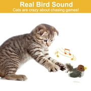 1PCS Cat Toys Chirping Birds with Catnip SilverVine, Interactive Cat Kicker, Lifelike Birdie Tweets, Indoor Play Feather Chew Kitty Kitten Exercise Pet Toys