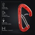thumbnail image 3 of Mosqueton FresKaro D Shape Aluminio 7075 15kN para Camping y Hamacas, 3 of 5