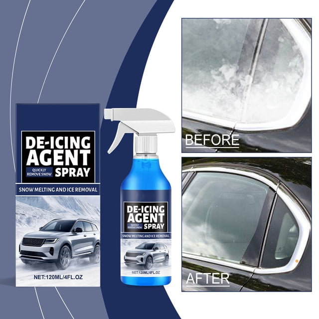 2 In 1 And De Icer Spray Nighttime Freezing Ice Melt Enhances Visibility For Safer Driving 120ml