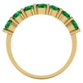 thumbnail image 5 of 1.19 ctw Wedding Band for Women - 18K Yellow Gold Simulated Emerald Stackable Eternity Ring, 5 of 6