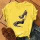 thumbnail image 1 of Puntoco - Blusa informal de manga corta con estampado de tacones altos para mujer Puntoco Puntoco-2987, 1 of 4