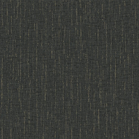 Advantage Sanburn Black Metallic Linen Wallpaper