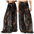 thumbnail image 3 of Pantalones Anchos de Cintura Alta con Elástico para Mujer, Pantalones Casuales Largos para Estar en Casa Flor Grande L, 3 of 6