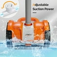 thumbnail image 4 of (2025 Upgrade) VINGLI Pool Vacuum Suction-Side Pool Cleaner Automatic Sweeper for Inground Swimming Pool,Powerful Suction to Climbs Walls,with 39.6ft Tangle Free Hose (Memory Blue&Gray), 4 of 17
