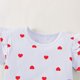 thumbnail image 5 of Conjuntos de blusa y camisa de cuello redondo y manga corta con estampado de colores para niña, mono de cuello redondo y manga larga con cintura elástica, pantalones estampados y diadema, conjunto de, 5 of 6