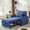 Dark Blue, variant on CQSXDA 3 In 1 Convertible Sofa Chair with Adjustable Backrest, Phone Holder And Type-C Charging In Modern Design for Living Room Bedroom Apartment Small Space, Black