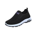 thumbnail image 2 of longantii Women's Orthopedic Slip On Walking Shoes Wide Width Breathable Knit Mesh Comfortable Lightweight Casual Sneakers for Ladies Outdoor Daily Wear Black, 2 of 4