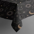 thumbnail image 3 of Black Celestial Cloud Pattern Rectangle Tablecloth 60"x84",Waterproof Polyester Rectangle Table Cloth, Wipeable Spillproof Polyester Tablecloth for Dining, Camping, Indoor and Outdoor, 3 of 5