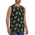 thumbnail image 2 of Kdxio Avocado for Men's Muscle T-shirt,Sleeveless for Workout Running Athletic Gym Lounge Casual, 2 of 7