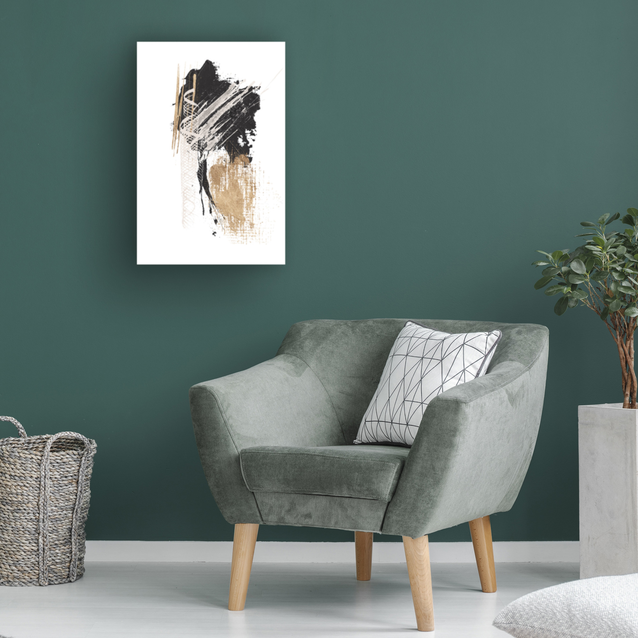 Trademark Fine Art Sally Ann Moss Chaos 1 Canvas Wall Art