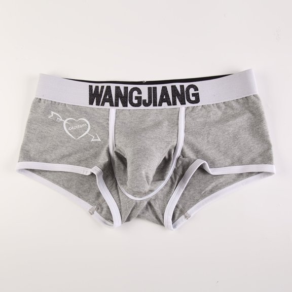 Vedolay Plus Size Panties Mens Underwear No Ride up Striped Briefs Panties Bikini Low Half Waist Brief,Gray XXL