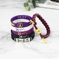 thumbnail image 1 of nipocaio Bracelets de Basket-Ball Signature Sport Bracelet Réglable en Silicone Souvenir Cadeau, 1 of 5