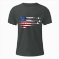 thumbnail image 4 of UAYOTSE Men American Flag Patriotic Eagle T Shirt 4th of July Skull Round Neck Short Sleeve,Sizes S, 4 of 7