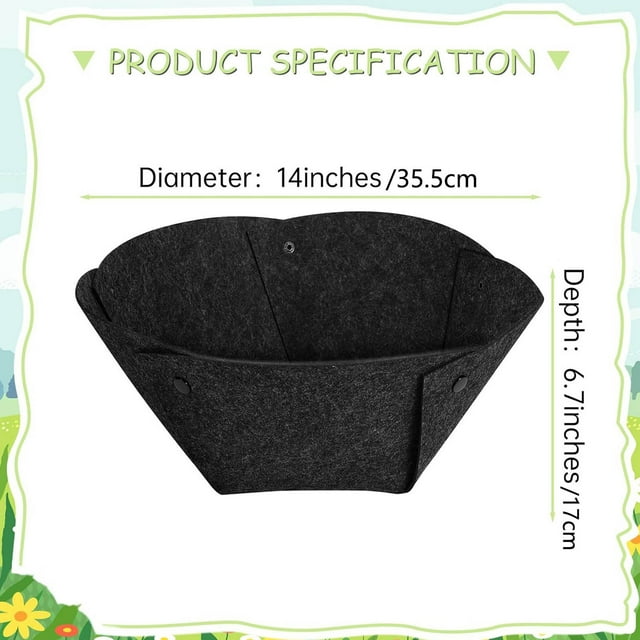 Vwrxbz 4PCS Half Round Flower Pot Padding Fabric Reusable Garden Flower Basket Liner Replacement