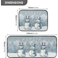 thumbnail image 3 of Winter Frosty Tree Snow Snowman Kitchen Rug and Mat Set of 2 Blue Snowflakes Anti Fatigue Non Slip Washable Runner Rugs Floor Mats for Christmas X-mas Holiday Kitchen Laundry Room Home Decor, 3 of 6