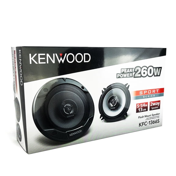 KENWOOD Sport Series Coaxial Speakers (5.25", 2 Way, 250 Watts), KFC-1366S