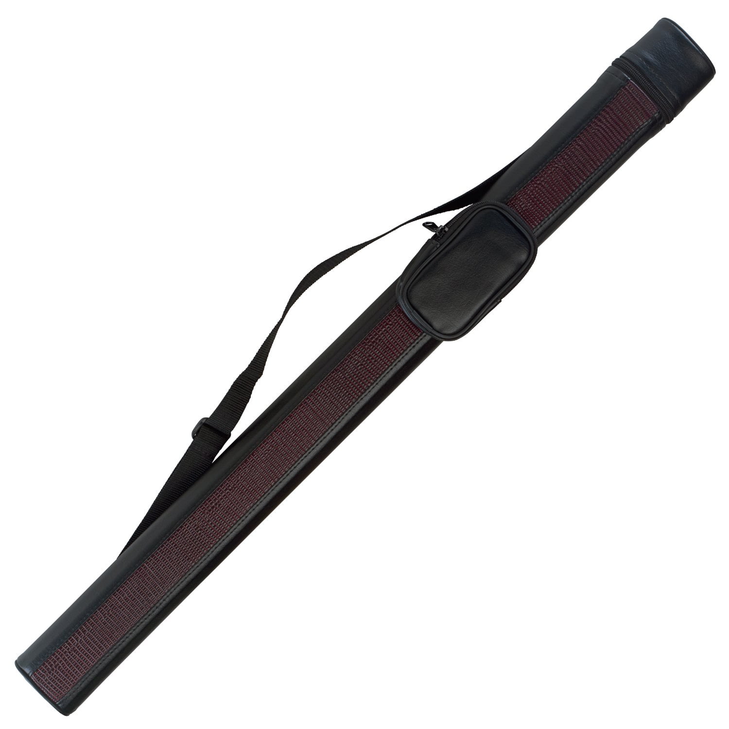 Pro Series Black/Burgundy 1B/1S Pool Cue Stick Case with Carry Strap & Storage Pocket Walmart
