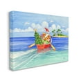 thumbnail image 3 of Stupell Industries Santa's Delivery Tropical Christmas Boat Painting Gallery Wrapped Canvas Print Wall Art, Design by Paul Brent, 3 of 7