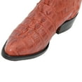 thumbnail image 4 of Mens Short Ankle Crocodile Alligator Print Leather Western Cowboy J Toe Boot, 4 of 4