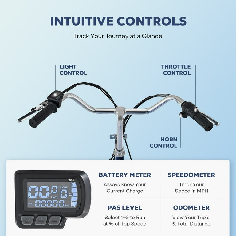 Viribus 26&quot;&quot; Three Wheel Electric Bike, Adult Tricycle with 250W 