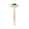 thumbnail image 3 of ANGARA Lab Grown Vintage Inspired Round Emerald Double Halo Engagement Ring for Women in 14K Rose Gold (Size-6.5mm) | May Birthstone, Anniversary, Jewelry Gift for Women | Lab-Grown Emerald Ring, 3 of 9