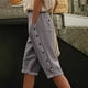 thumbnail image 1 of WILLBEST Pantalones Casuales elegantes para Mujer: Pantalones Capri de Cintura Alta con Bolsillos y Botones para Mujeres a La Moda. Chica, 1 of 4
