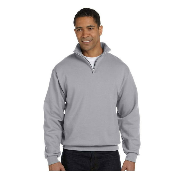 Jerzees Chandail à Col Cadet Fermeture à Glissière 1/4 pour Hommes, Style 995M