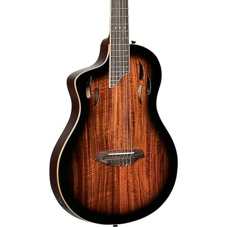 Ortega TourPlayer Deluxe Left-Handed Nylon-String Acoustic-Electric Guitar Tobacco Burst